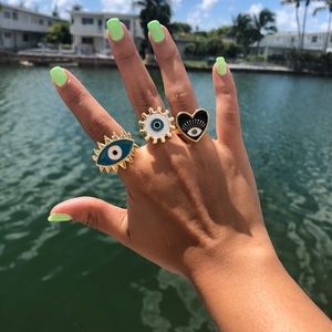 EYE RINGS 3x $15